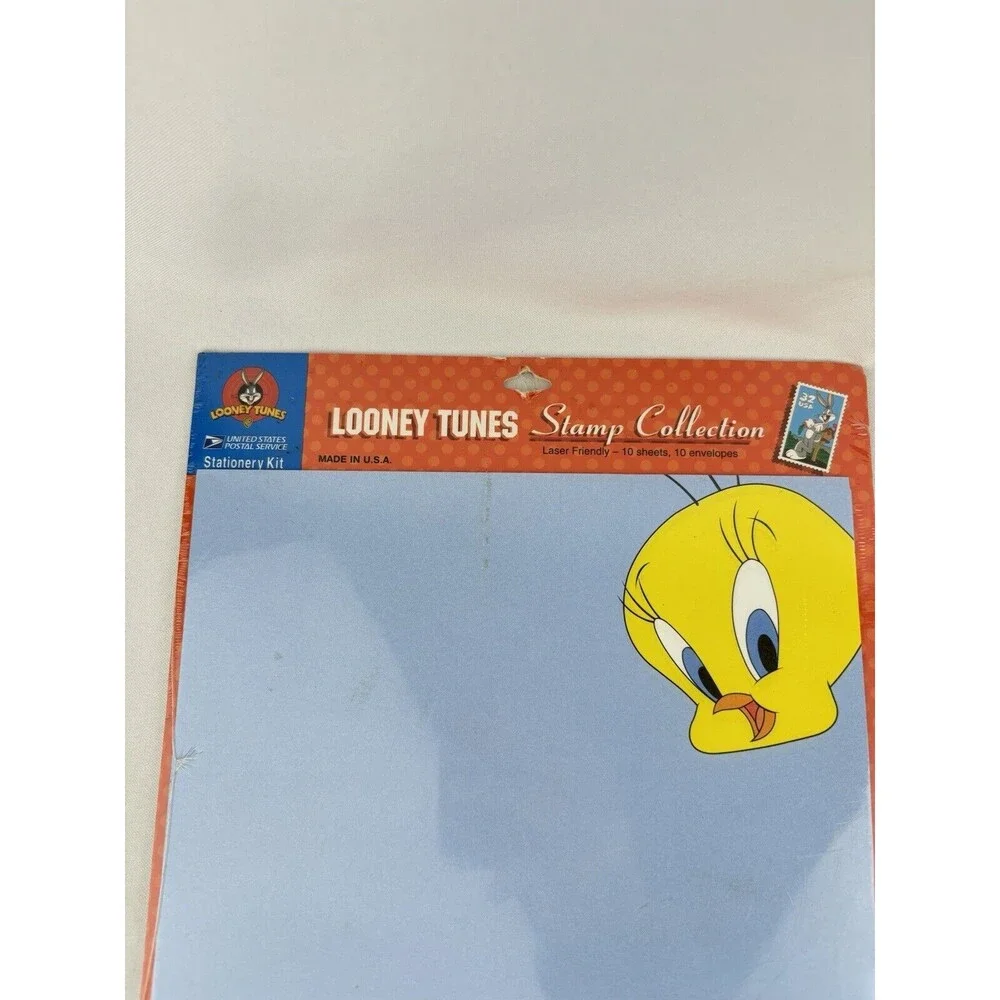 New-1997 Hallmark Looney‎ Tunes Stamp Collection Stationery Kit Tweety Bird